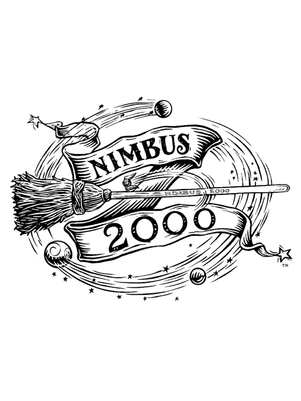 coloriage harry potter le nimbus 2000